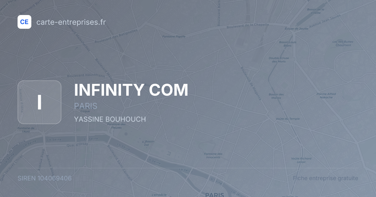 INFINITY COM — 104069406 — fiche entreprise