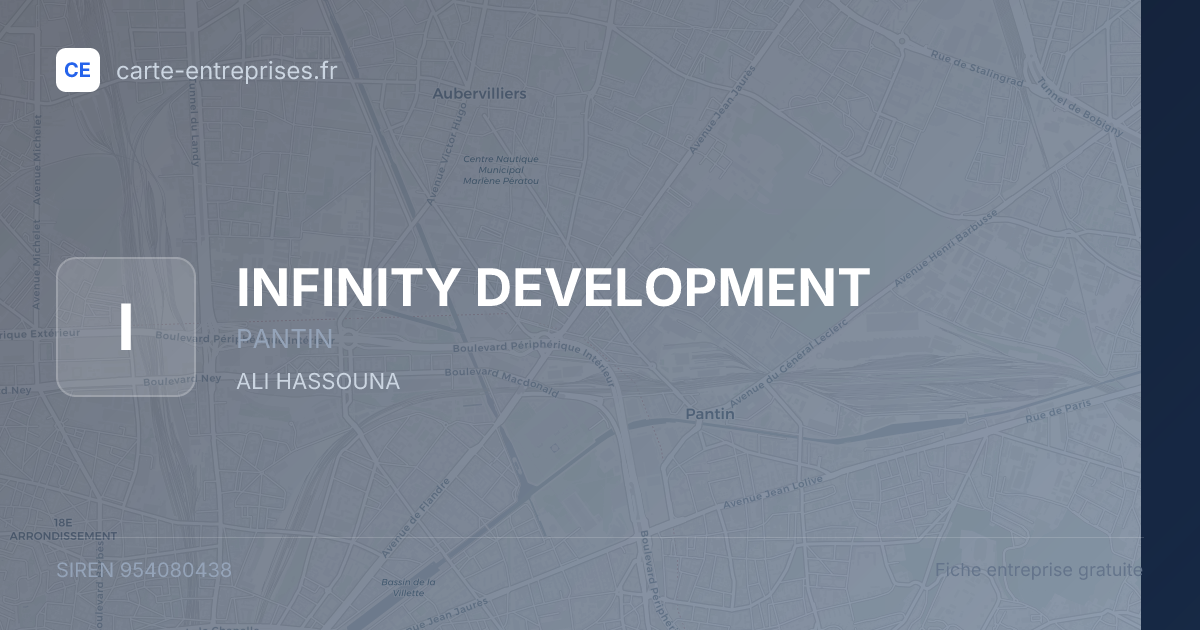 INFINITY DEVELOPMENT — 954080438 — fiche entreprise