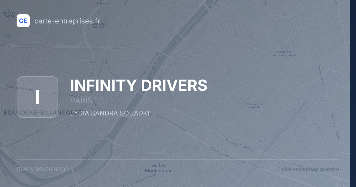 INFINITY DRIVERS — 995024403 — fiche entreprise