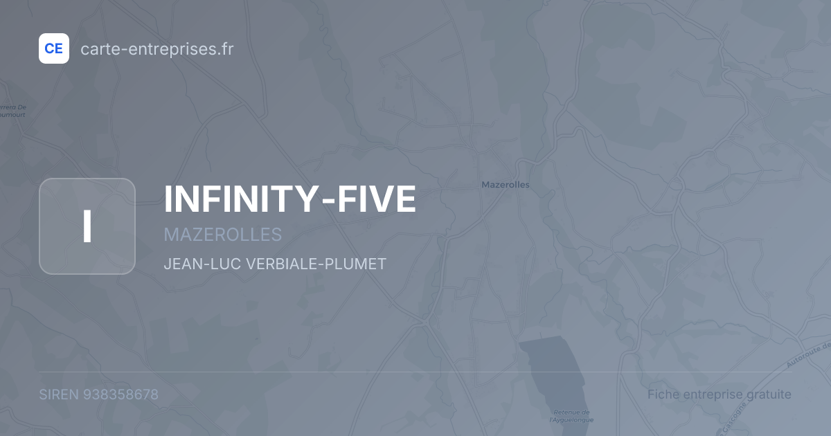 INFINITY-FIVE — 938358678 — fiche entreprise