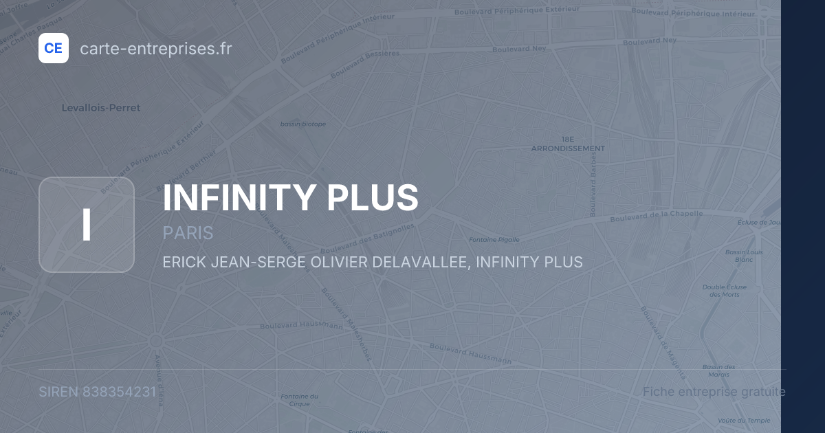 INFINITY PLUS — 838354231 — fiche entreprise
