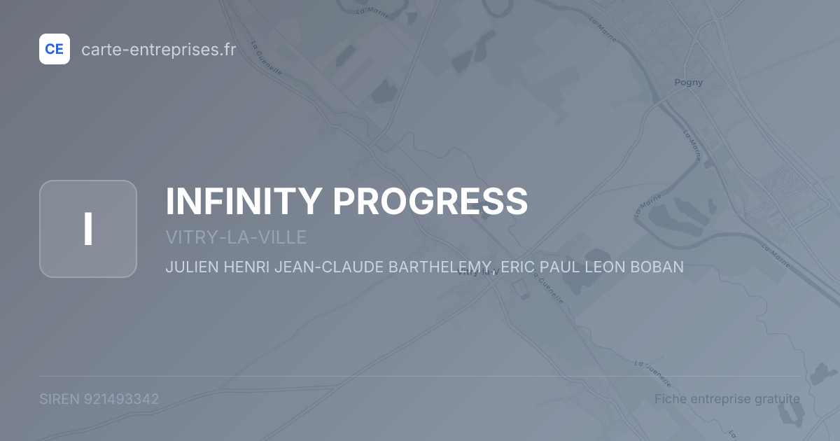 INFINITY PROGRESS — 921493342 — fiche entreprise