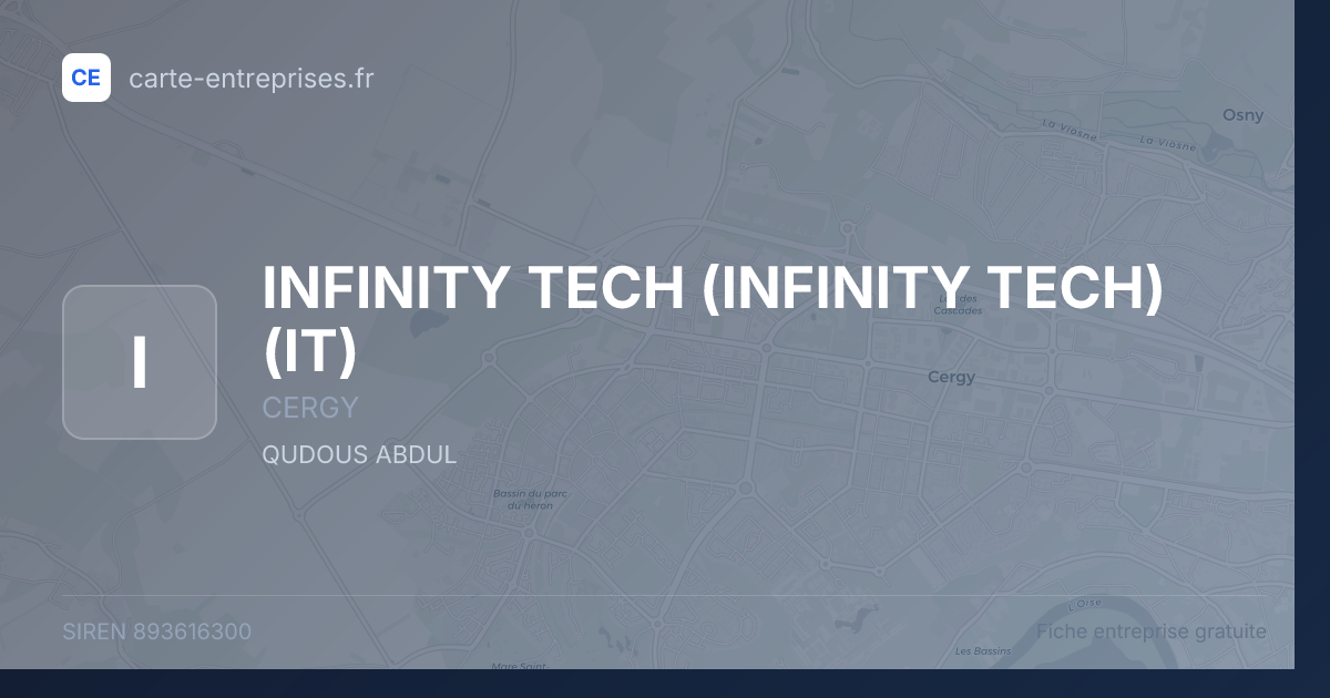 INFINITY TECH (INFINITY TECH) (IT) — 893616300 — fiche entreprise