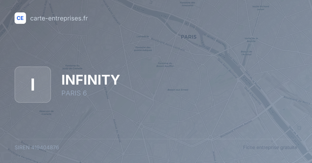INFINITY — 419404876 — fiche entreprise