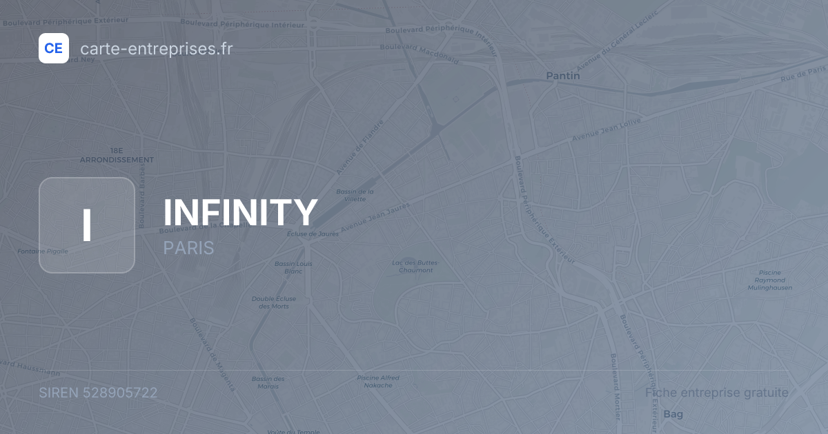 INFINITY — 528905722 — fiche entreprise