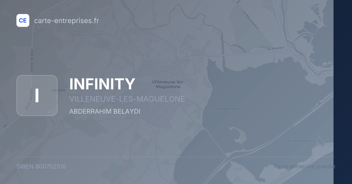 INFINITY — 800702516 — fiche entreprise