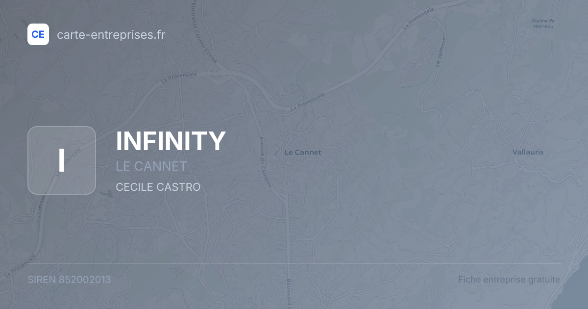 INFINITY — 852002013 — fiche entreprise
