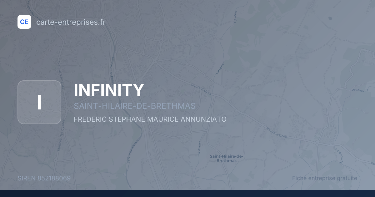 INFINITY — 852188069 — fiche entreprise