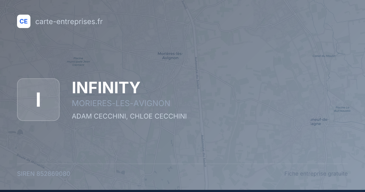 INFINITY — 852869080 — fiche entreprise
