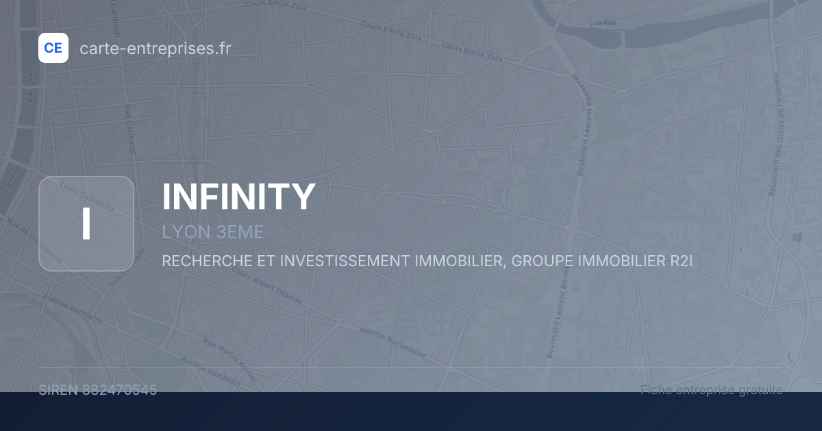 INFINITY — 882470545 — fiche entreprise