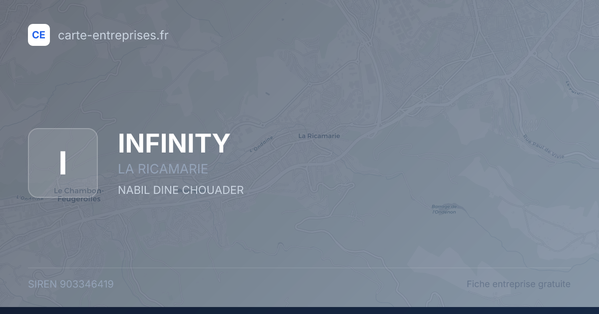 INFINITY — 903346419 — fiche entreprise