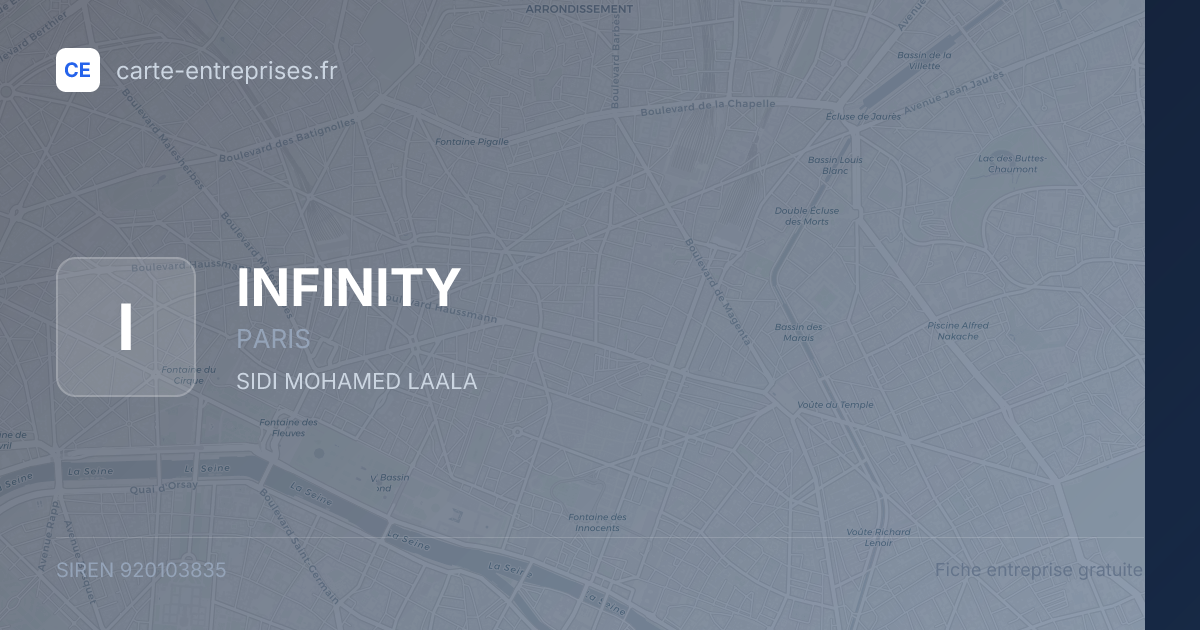 INFINITY — 920103835 — fiche entreprise