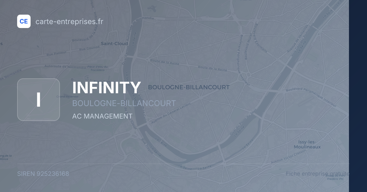 INFINITY — 925236168 — fiche entreprise