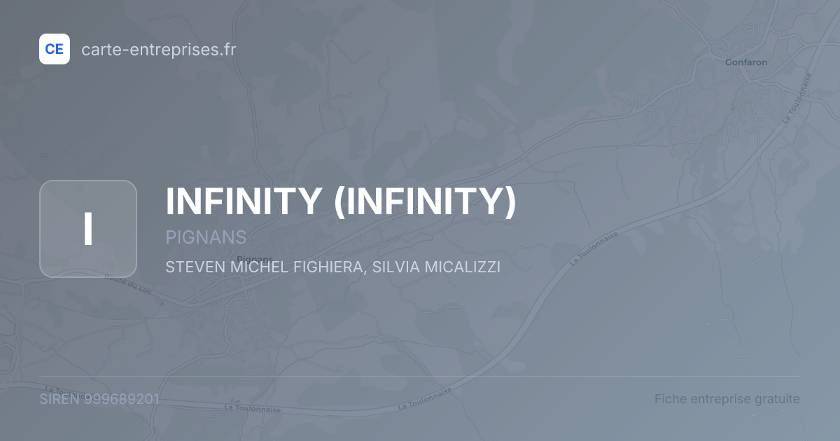 INFINITY — 999689201 — fiche entreprise