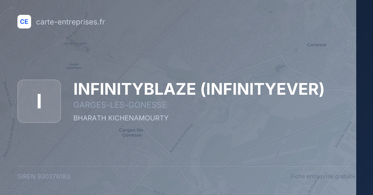 INFINITYBLAZE (INFINITYEVER) — 930276183 — fiche entreprise