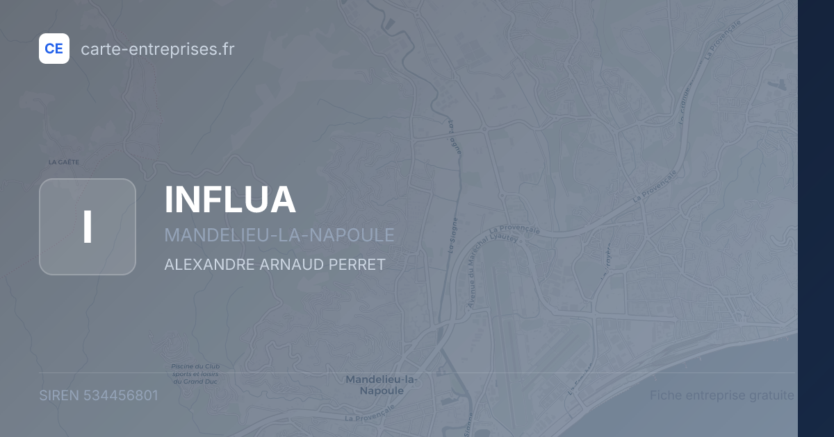 INFLUA — 534456801 — fiche entreprise