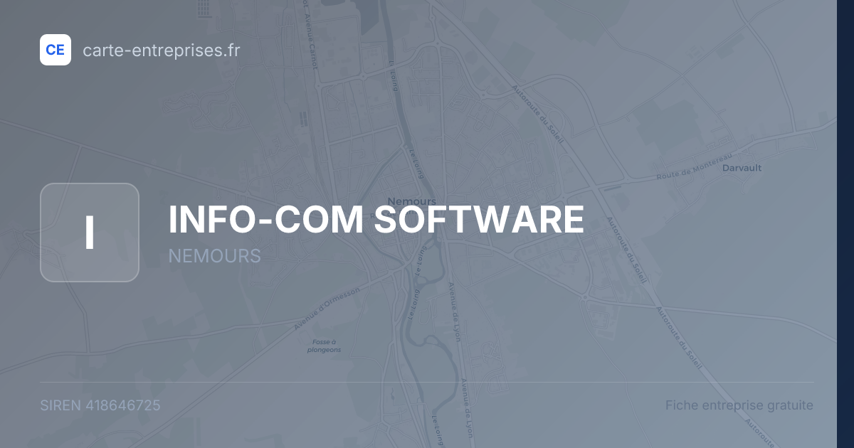 INFO-COM SOFTWARE — 418646725 — fiche entreprise