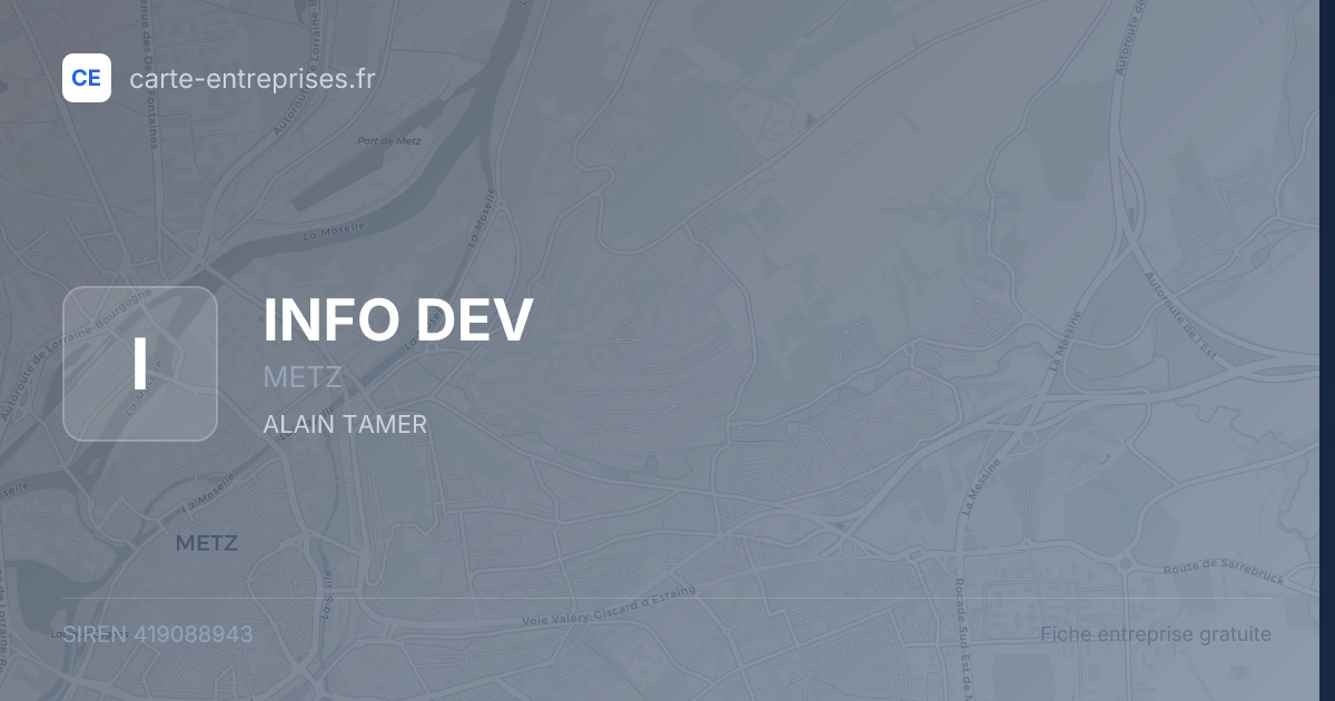 INFO DEV — 419088943 — fiche entreprise
