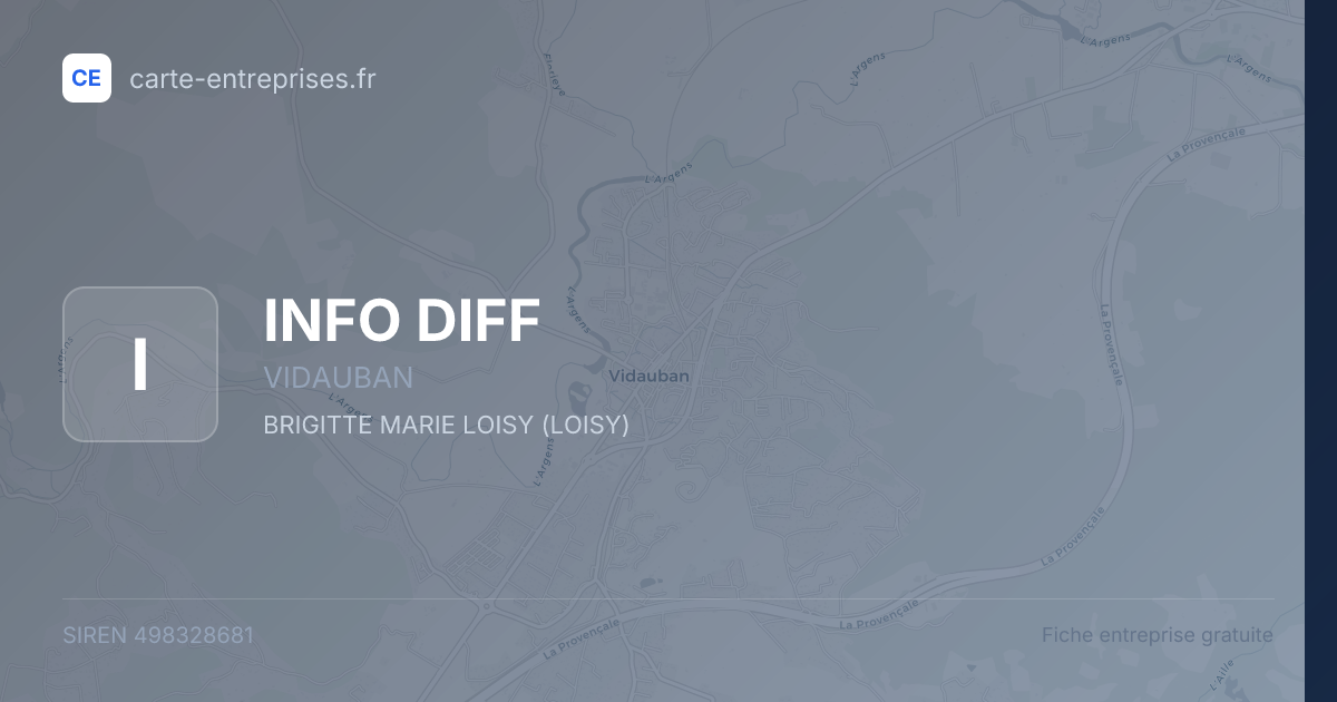INFO DIFF — 498328681 — fiche entreprise
