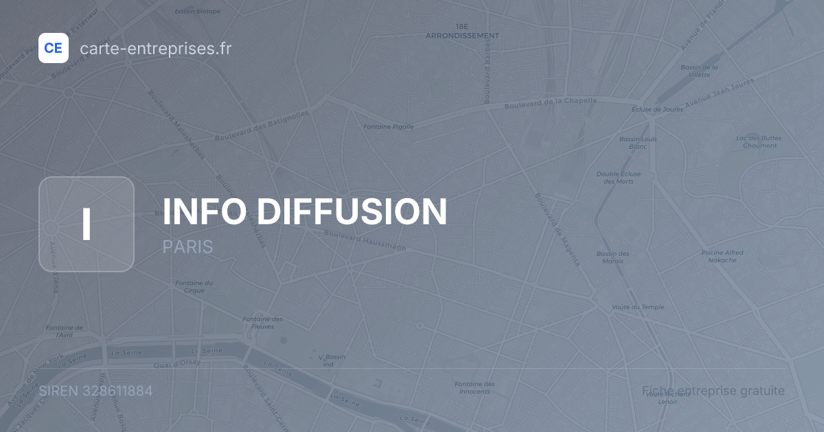 INFO DIFFUSION — 328611884 — fiche entreprise
