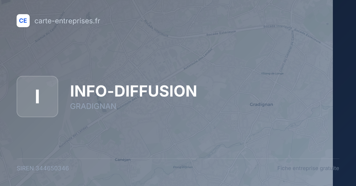 INFO-DIFFUSION — 344650346 — fiche entreprise