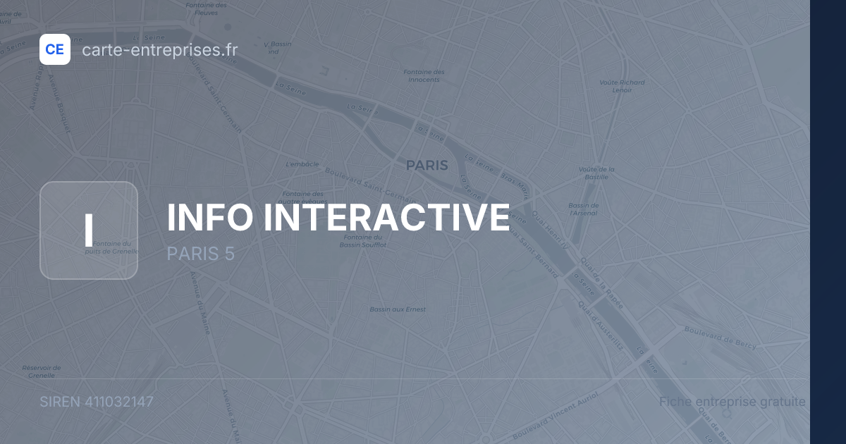 INFO INTERACTIVE — 411032147 — fiche entreprise