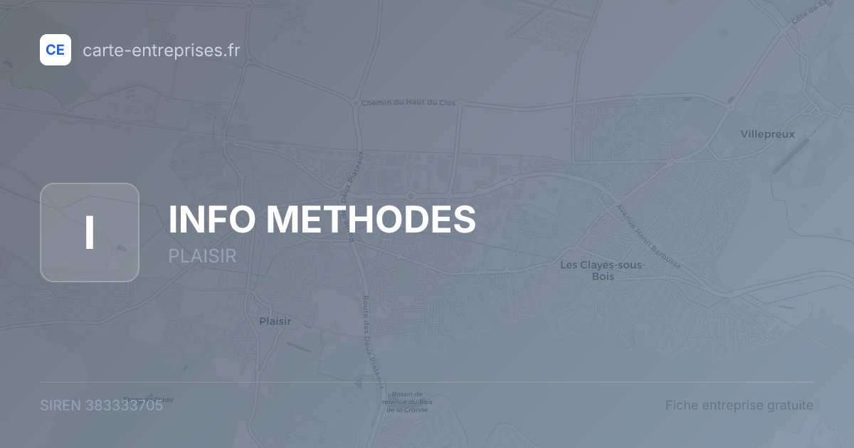 INFO METHODES — 383333705 — fiche entreprise