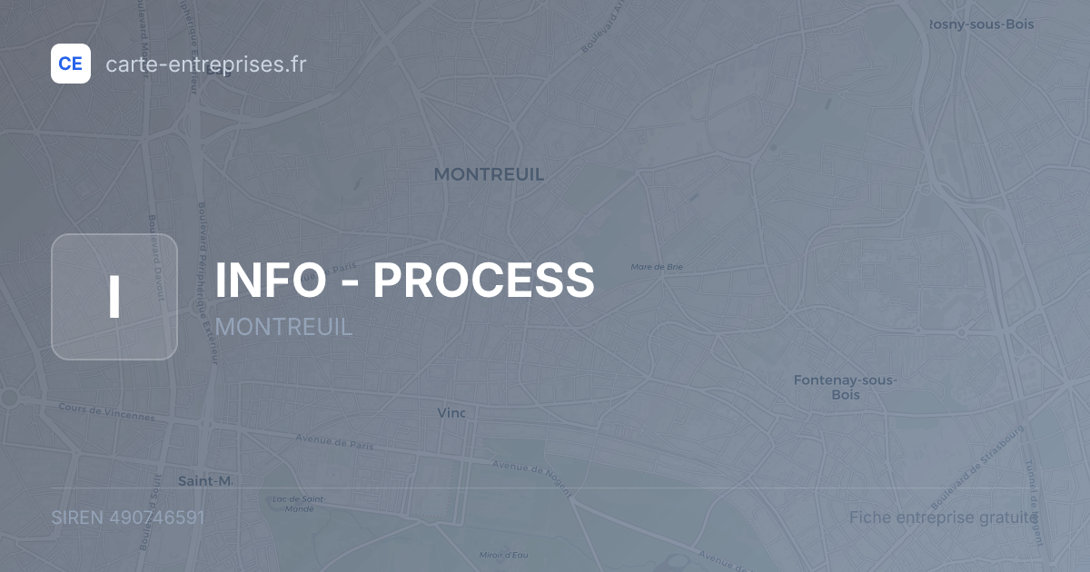INFO - PROCESS — 490746591 — fiche entreprise