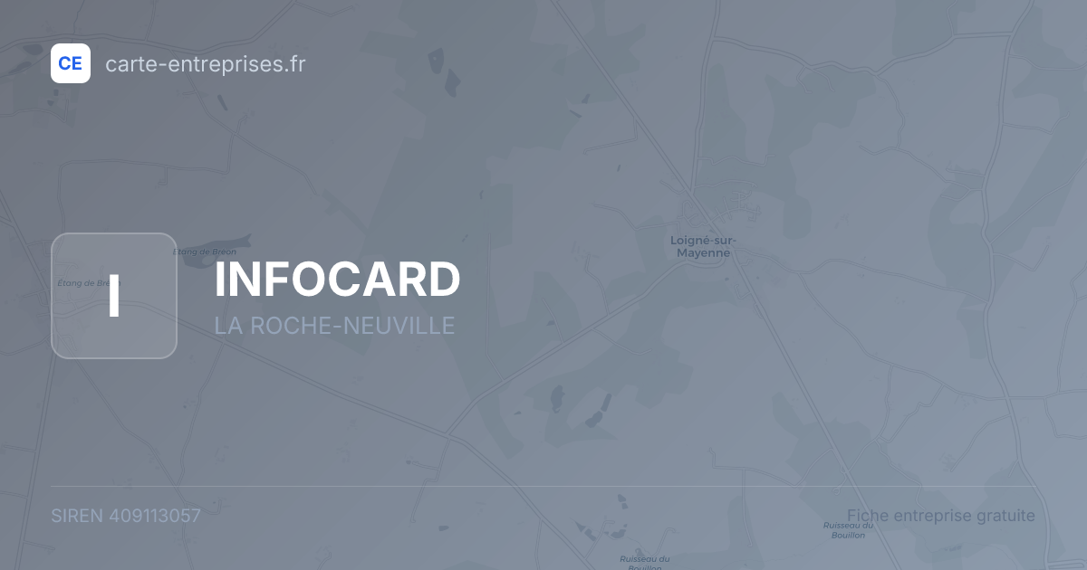 INFOCARD — 409113057 — fiche entreprise