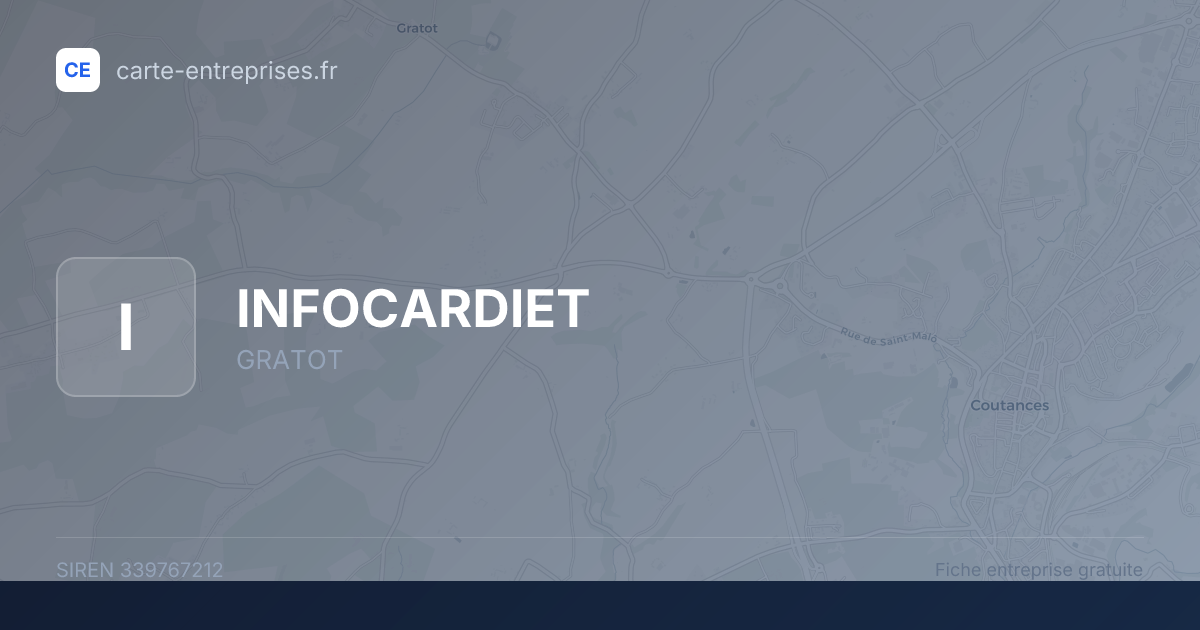 INFOCARDIET — 339767212 — fiche entreprise