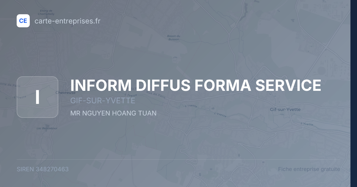 INFORM DIFFUS FORMA SERVICE — 348270463 — fiche entreprise