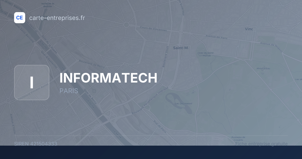 INFORMATECH — 421504333 — fiche entreprise