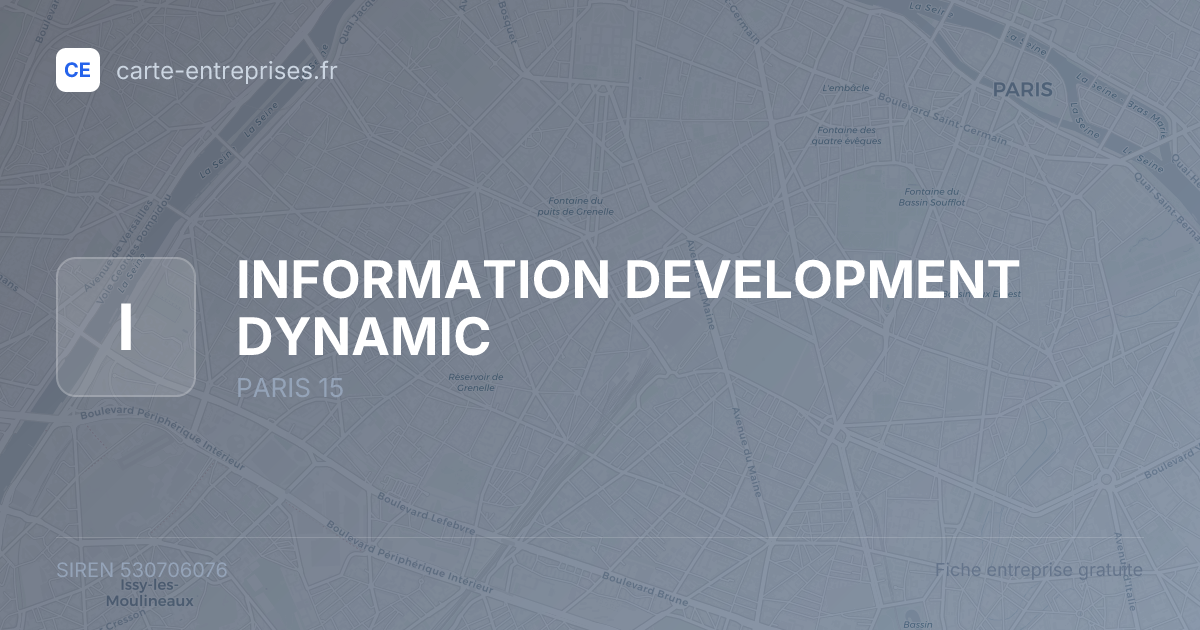 INFORMATION DEVELOPMENT DYNAMIC — 530706076 — fiche entreprise