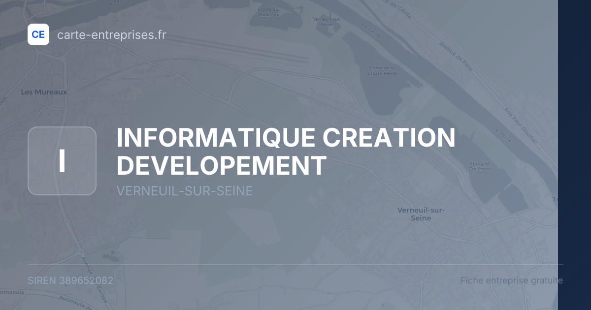INFORMATIQUE CREATION DEVELOPEMENT — 389652082 — fiche entreprise