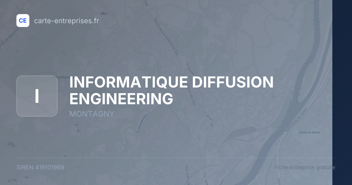 INFORMATIQUE DIFFUSION ENGINEERING — 419101969 — fiche entreprise