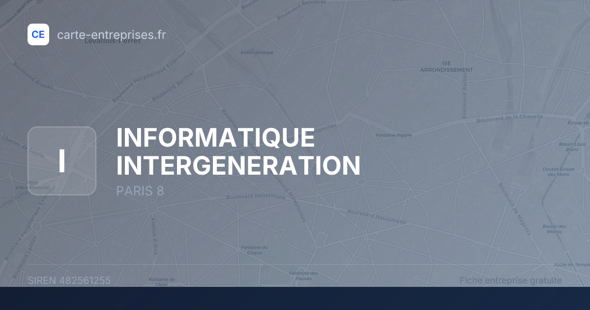 INFORMATIQUE INTERGENERATION — 482561255 — fiche entreprise