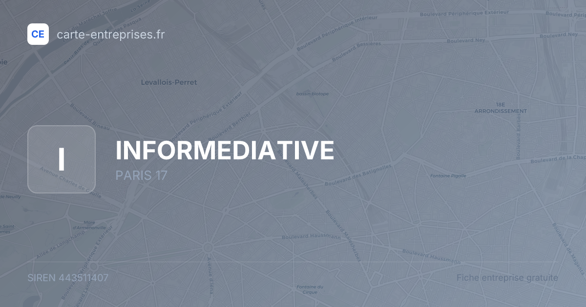 INFORMEDIATIVE — 443511407 — fiche entreprise