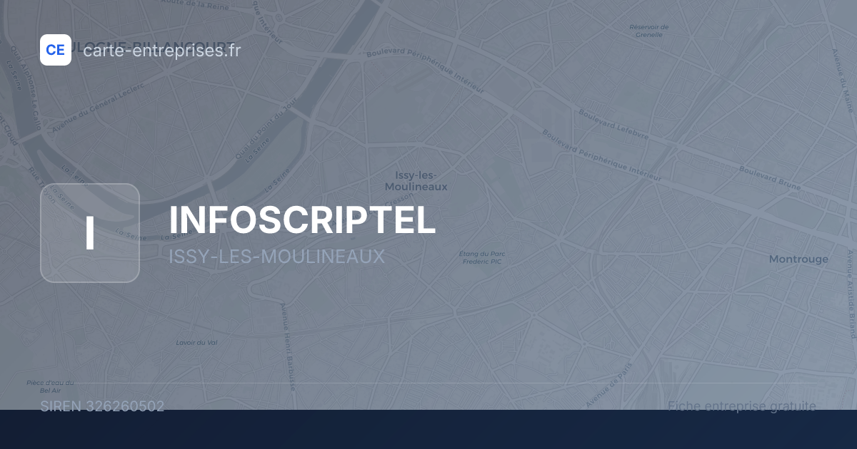 INFOSCRIPTEL — 326260502 — fiche entreprise
