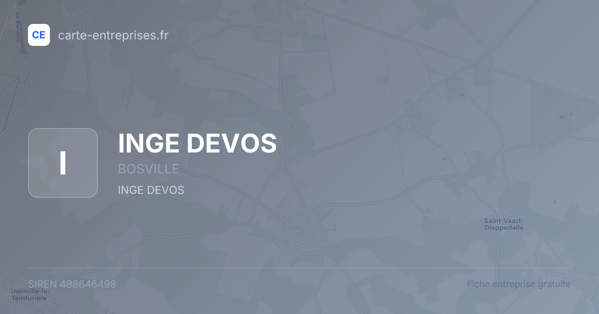 INGE DEVOS — 488646498 — fiche entreprise