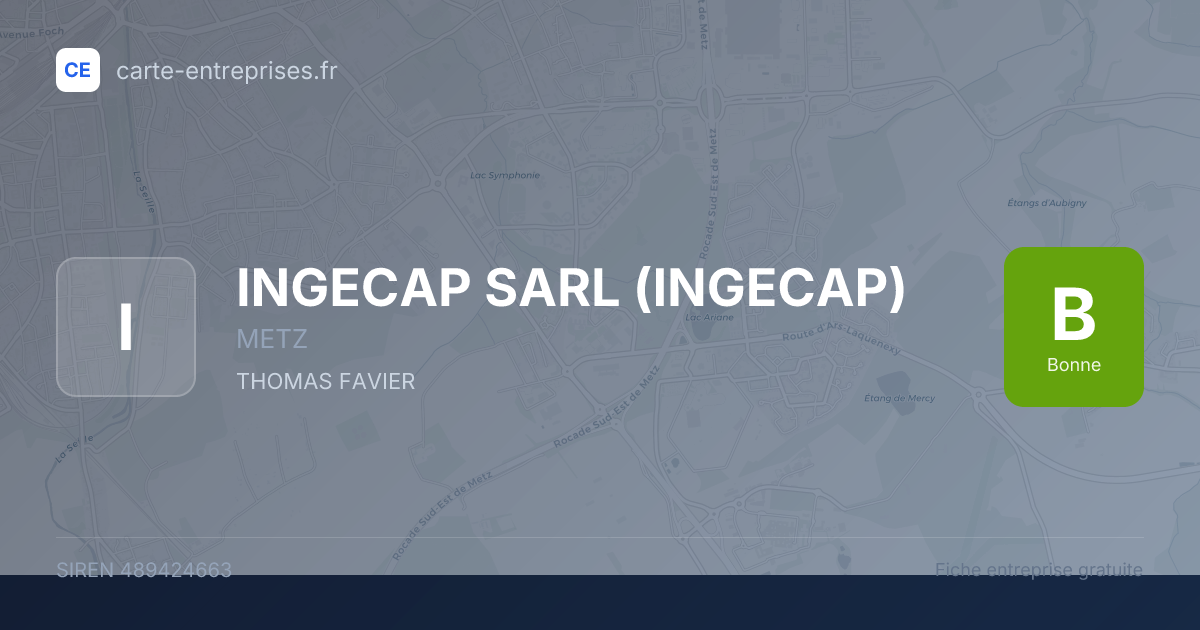 INGECAP SARL (INGECAP) — 489424663 — fiche entreprise