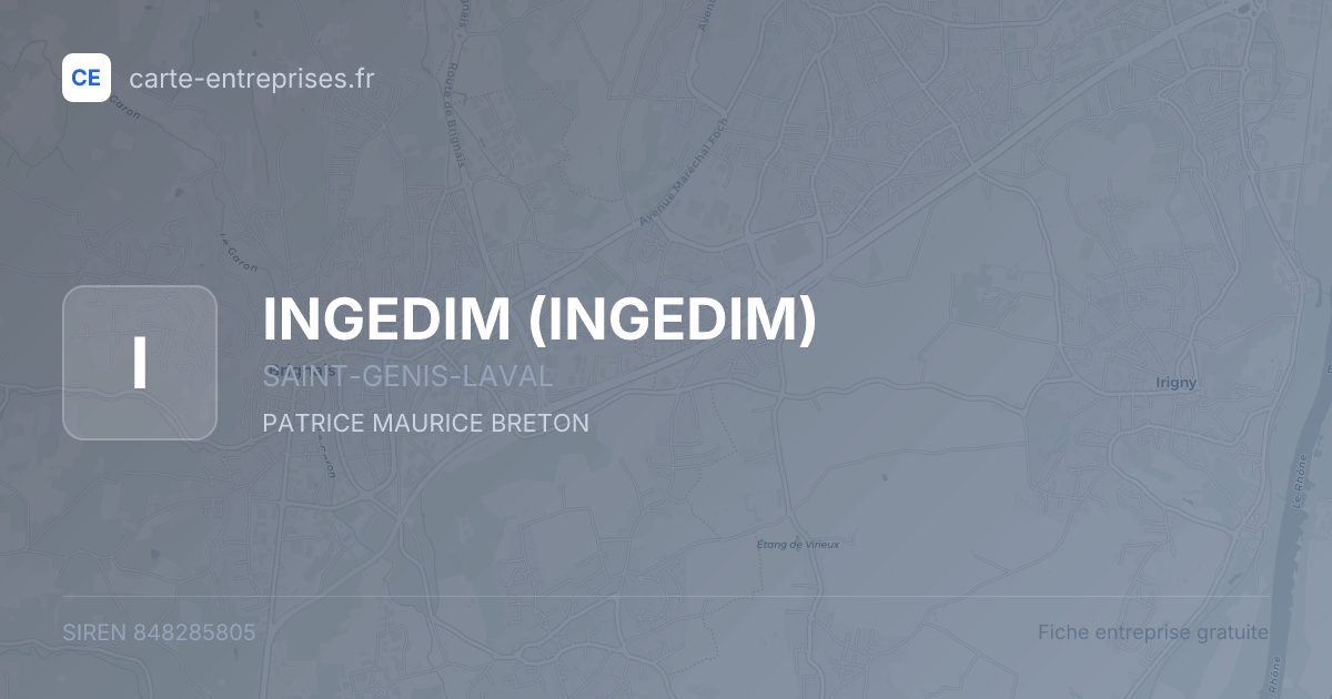 INGEDIM — 848285805 — fiche entreprise