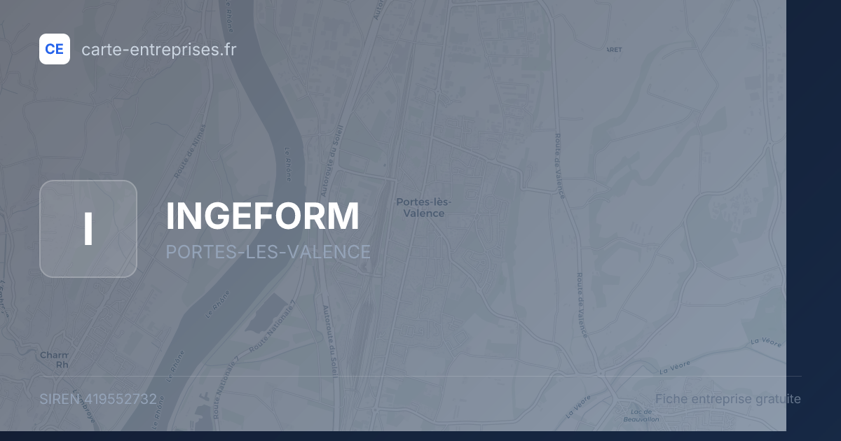 INGEFORM — 419552732 — fiche entreprise