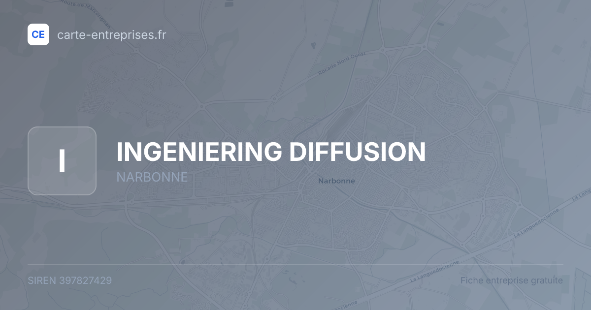 INGENIERING DIFFUSION — 397827429 — fiche entreprise