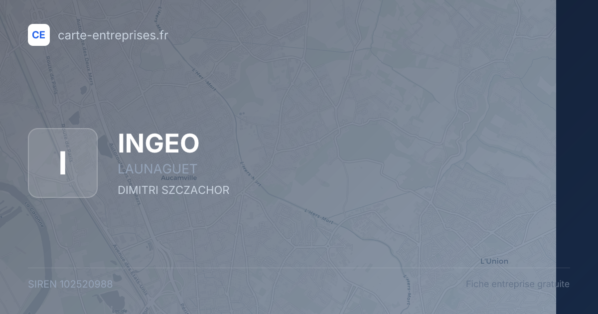 INGEO — 102520988 — fiche entreprise