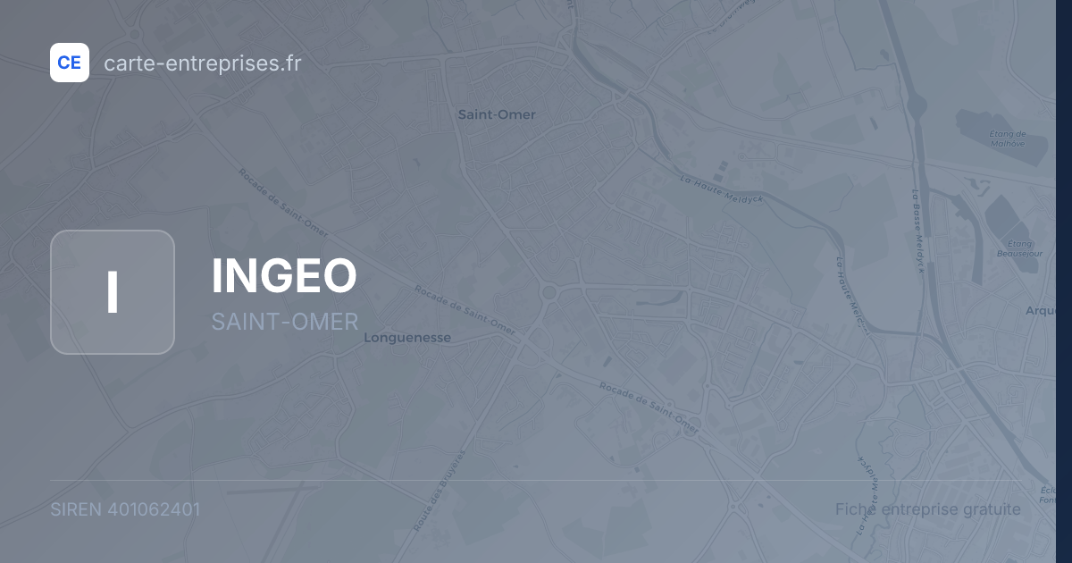 INGEO — 401062401 — fiche entreprise