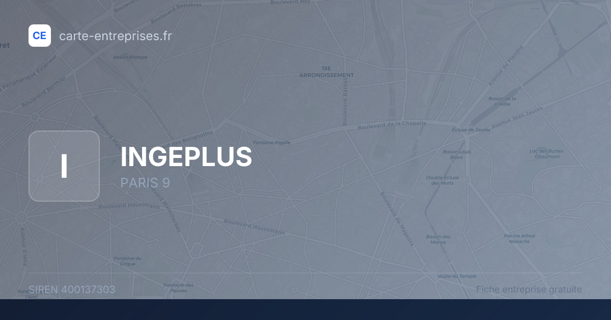 INGEPLUS — 400137303 — fiche entreprise