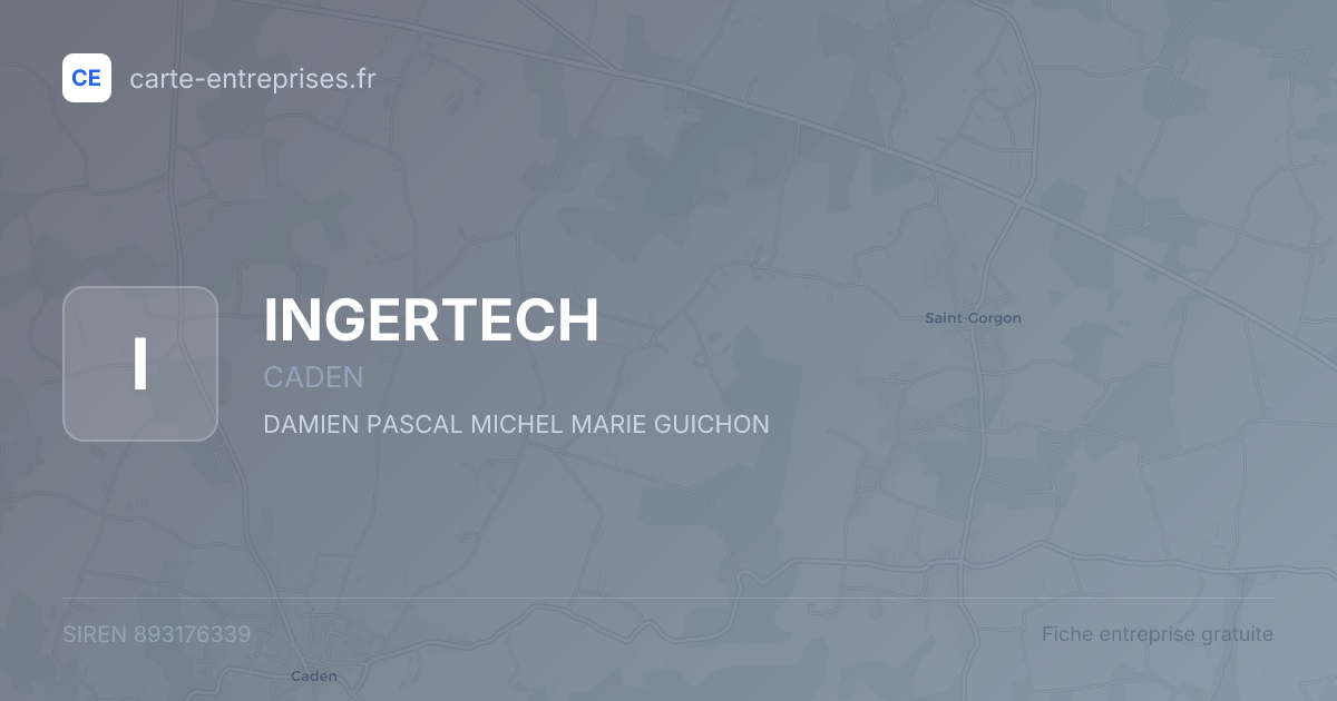 INGERTECH — 893176339 — fiche entreprise