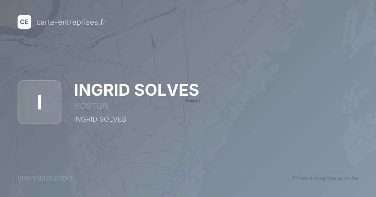 INGRID SOLVES — 802422550 — fiche entreprise
