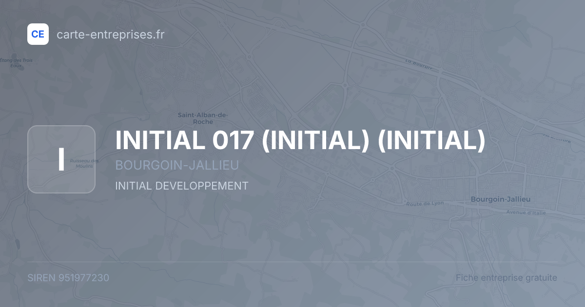 INITIAL 017 (INITIAL) (INITIAL) — 951977230 — fiche entreprise
