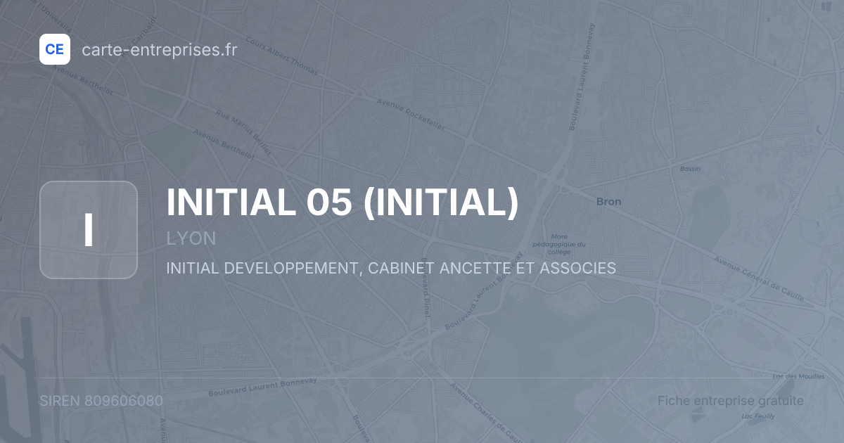 INITIAL 05 (INITIAL) — 809606080 — fiche entreprise
